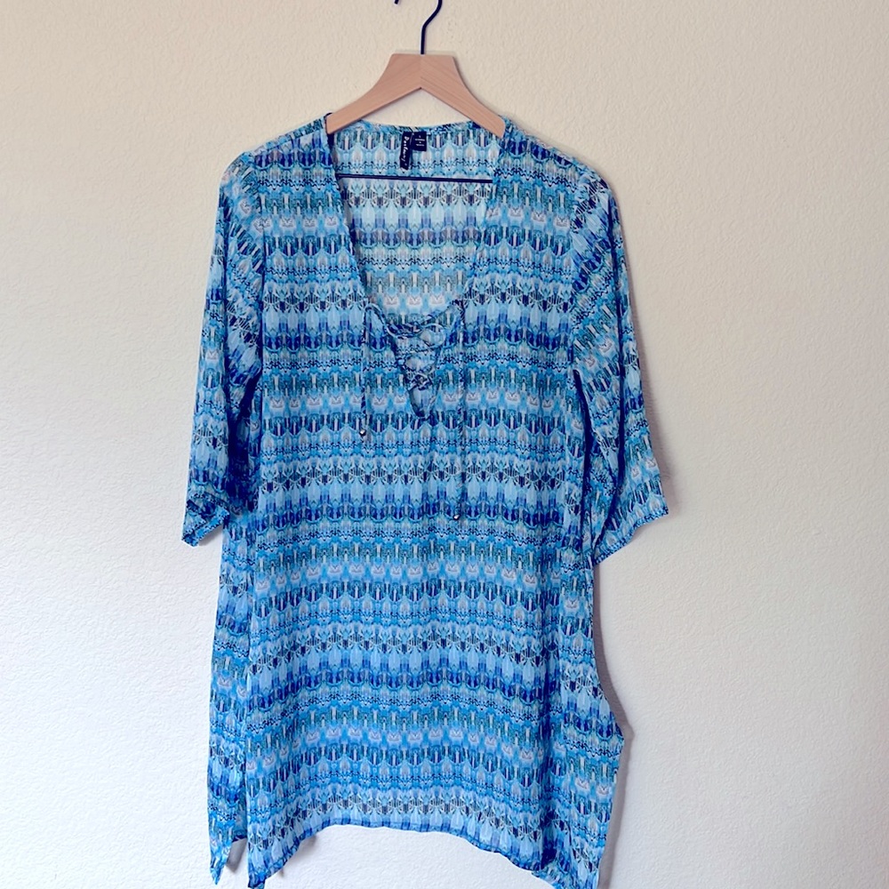 Portocruz sheer flowy swimsuit coverup Size L